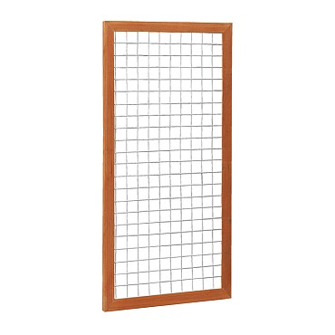 Hardhouten betonijzertrellis met maas 7,5x7,5 cm. in raamwerk 4,5x7,0 cm. 90x180 cm. ~