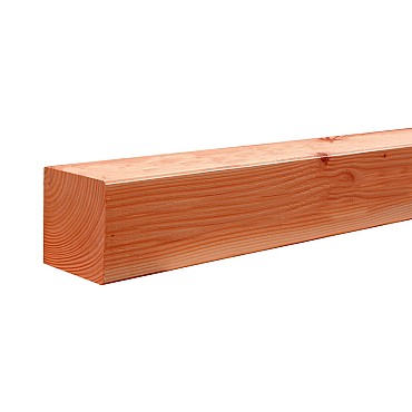 Douglas geschaafde paal 14x14x300 cm. onbehandeld. ~