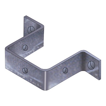 Regenwater-afvoerbeugel, verzinkt 13,7x11,0x13,7 cm. ~