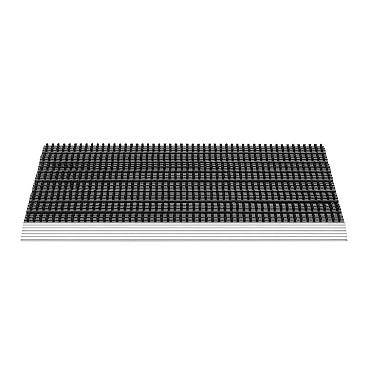 Deurmat Fantastic Alu 309 43x75cm Borstels: Black (Borstelmat) ~