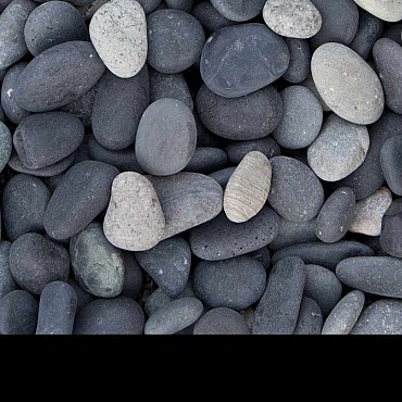 Beach Pebbles zwart (Castle Black) 8-16 mm. - 1 m³ BigBag à 1800 kg. ~