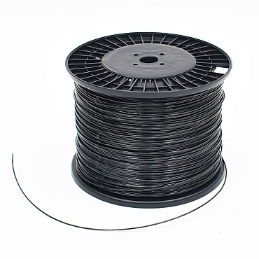 Mevonyl rond Gewasdraad zwart, 3 mm rond (rol is 1.000 meter) (prijs is per lopende meter)  ~