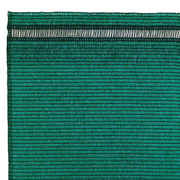 Schaduwdoek FILON 90 zichtdicht / DONKER GROEN (rol is 50m1 x ca. 2mtr hoog) (prijs is per lopende meter!!!!)  2 rijgranden ~