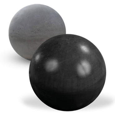 Bol voor paalmuts grijs - rond Ø 12 cm. ~