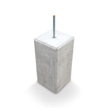 Poer grijs 1 huls M16 - 45x23x23 cm. ~