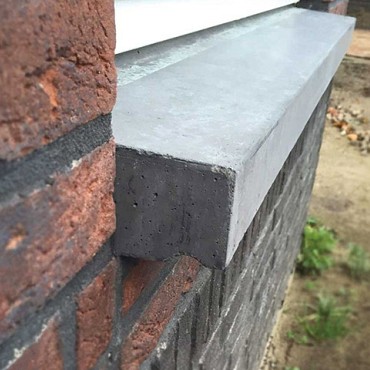 Raamdorpel grijs 100/11x38x5 cm. ~