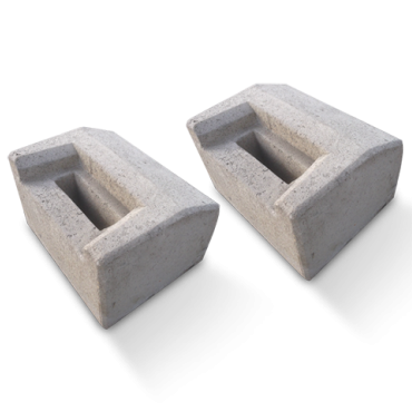 Sluitblok hek grijs 30x25x18 cm. ~