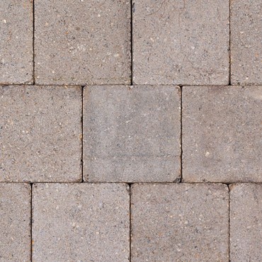 Kobbelstones getrommeld grijs 14x14x7 cm. ~