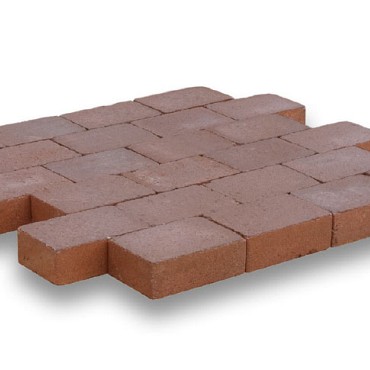 Kobbelstones getrommeld terracotta 21x14x7 cm. ~