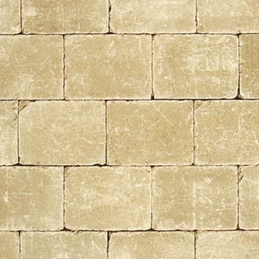 Kobbelstones getrommeld geel-witcement 28x21x7 cm. ~