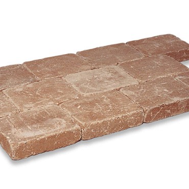 Kobbelstones getrommeld terracotta 28x21x7 cm. ~
