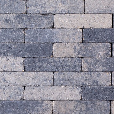 Waalstones getrommeld grijs-zwart 20x5x7 cm. ~