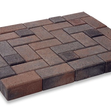 Betonklinker HK bruin-zwart 21x10,5x8 cm. ~