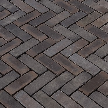 DF60 Ceprano zwart blauw bruin getrommeld ~