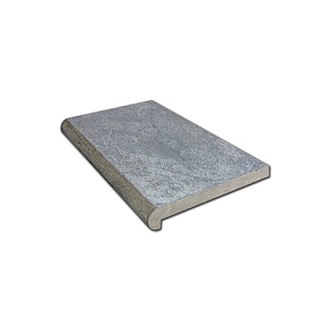 Blue Stone randtegel gevlamd & geborsteld type F recht 50x30x5/3 cm. ~