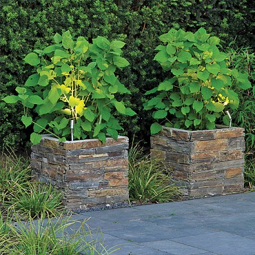 Rusty Slate bloembak 50x50x50 cm. recht ~