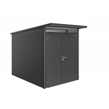 Berging AvantGarde Gr. A3 donkergrijs met. Dub. Deur smal (180x300x218 cm) ~