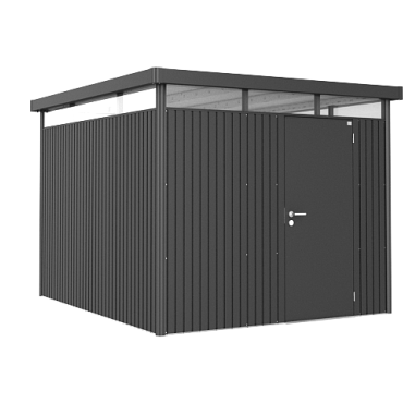Berging HighLine Gr. H5 donkergrijs met standaard deur (275x315x222 cm) ~