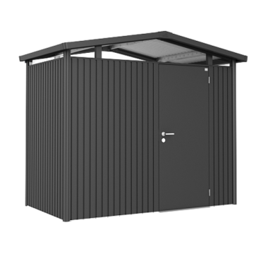 Berging Panorama Gr. P1 donkergrijs metallic met dubbele deur (273x158x227 cm) ~