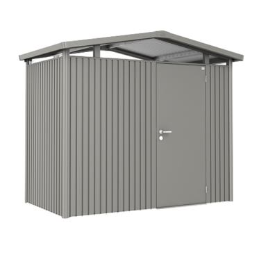 Berging Panorama Gr. P1 kwartsgrijs metallic met standaard deur (273x158x227 cm) ~