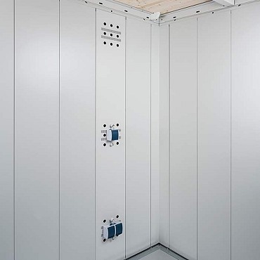Electro-Montagepaneel voor Neo, grijswit (204x28x4 cm) ~