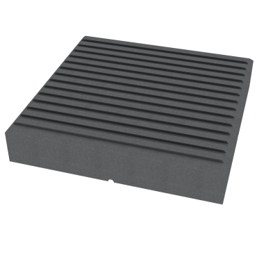 Dual Straight composietpaalafdekkap Design (klein) 9x9x1,7 cm Stone Grey ~