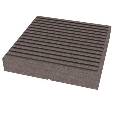 Dual Straight composietpaalafdekkap Design (klein) 9x9x1,7 cm Wenge Brown ~