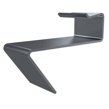 Dual Straight begin en eindclip RVS tbv aluminium onderconstructie ~