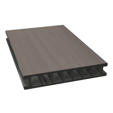 Dual Straight holle plank vlak houtnerf 400x16,2x2,8 cm Tropical Brown ~
