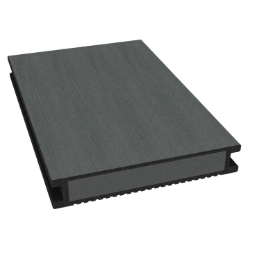 Dual Straight gevulde plank 400x16,2x2,8 cm fijn geribbeld Graphite Black ~