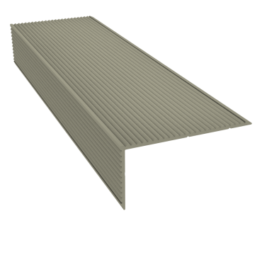 Dual Straight L-profiel 400x3,7x7,6 cm gelakt aluminium Stone Grey ~