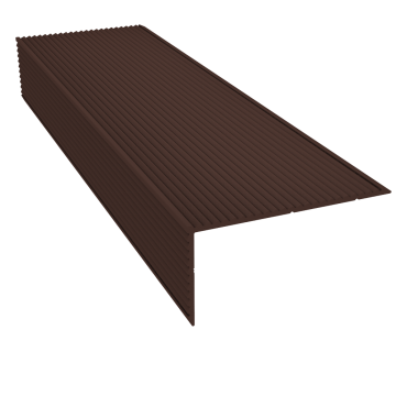 Dual Straight L-profiel 400x3,7x7,6 cm gelakt aluminium Tropical Brown ~