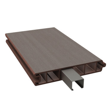 Dual Straight tand en groefplank 200x15x2,7 cm Tropical Brown ~