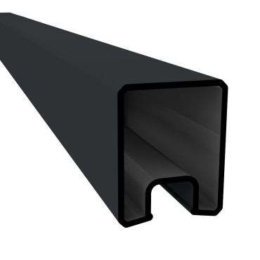 Dual Straight aluminium U-profiel boven 200x2,8x3,5cm Graphite Black ~