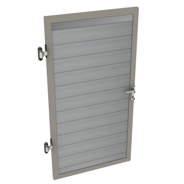 Dual Straight deur met aluminium vulling 100x200 cm (BxH) Stone Grey ~