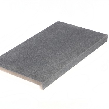 Basaltino zwembadboord 60x35x4-2 cm met rechte overhangende boord~
