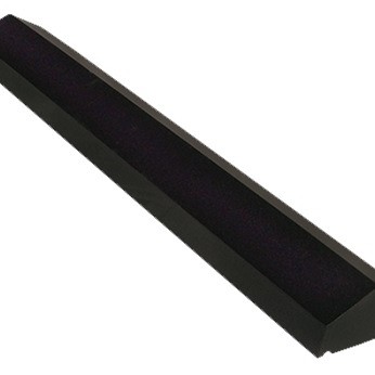 Muurafdekband met punt zwart gecoat 100x15x5 cm. ~