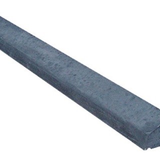 Muurafdekband met punt glad zwart 100x25x5 cm. ~