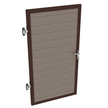 Dual Straight composiet deur 100x200 (BxH) Tropical Brown ~