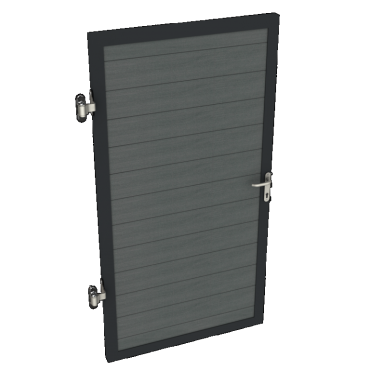 Dual Straight composiet deur 100x200 (BxH) Graphite Black ~