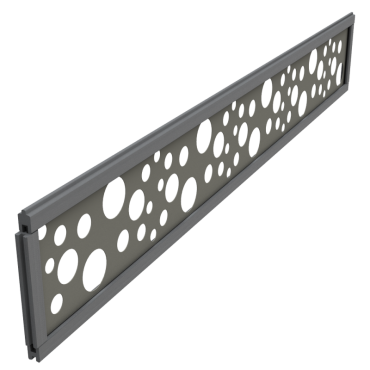 Dual Straight Kit deco bubbles in gelakt aluminium 30x200x0,6 cm Stone Grey ~