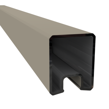 Dual Straight aluminium U-profiel 180x2,8x3,5 cm Stone Grey ~