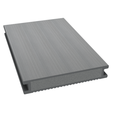 Dual Straight gevulde plank 400x16,2x2,8 cm fijn geribbeld Stone Grey ~