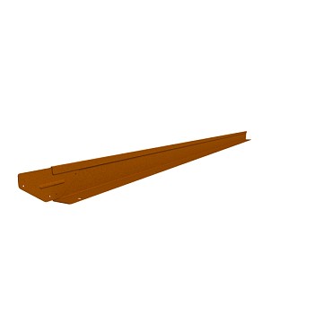 StraightCurve Rigidline 220x7,5 cm. Weervast staal (Corten) ~