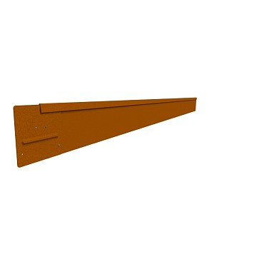StraightCurve Rigidline 220x10 cm. Weervast staal (Corten) ~