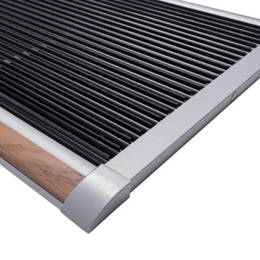 RiZZ Outdoor Mat Silver - with Teak