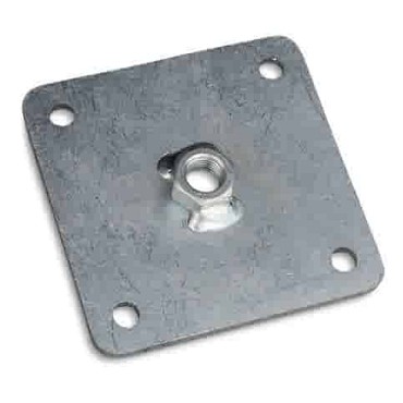 Stelplaat incl. draadeind M16 10x10x0,3 cm. ~