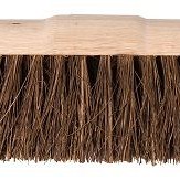 Gemeentebezem 45 cm ronde kop natuurvezel haren ~