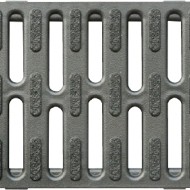 ACO (los) sleufrooster zwart kunststof 50cm met microgrip ~