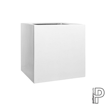 Pottery Pots plantenbak Block XL Glossy White hoogte: 60 diameter: 60 (60x60x60) ~